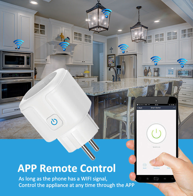 Tuya Wi-Fi Smart EU Plug With Power Monitor 16A