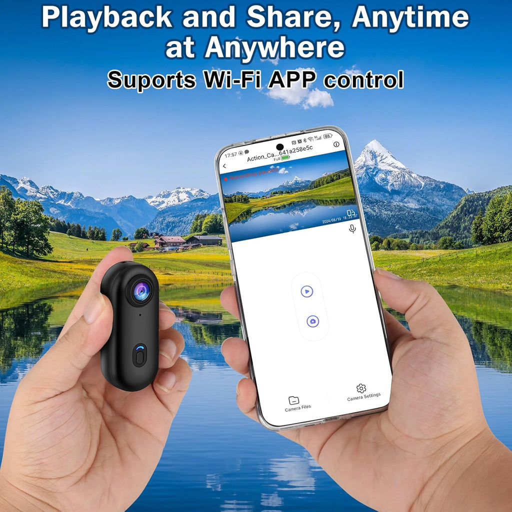 4K Wi-Fi POV Sports Cam (64GB MicroSD Included)